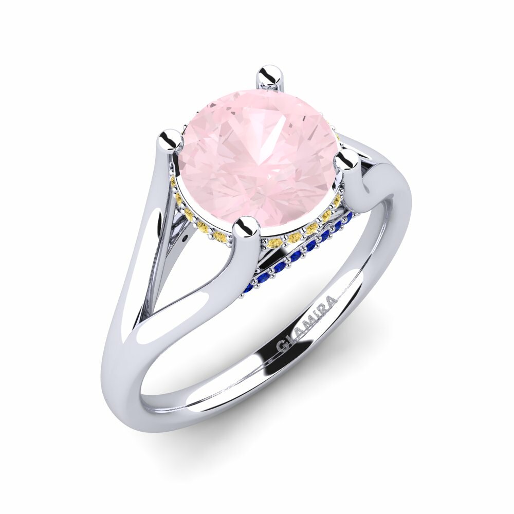 Cuarzo rosa Anillo de compromiso Stacia