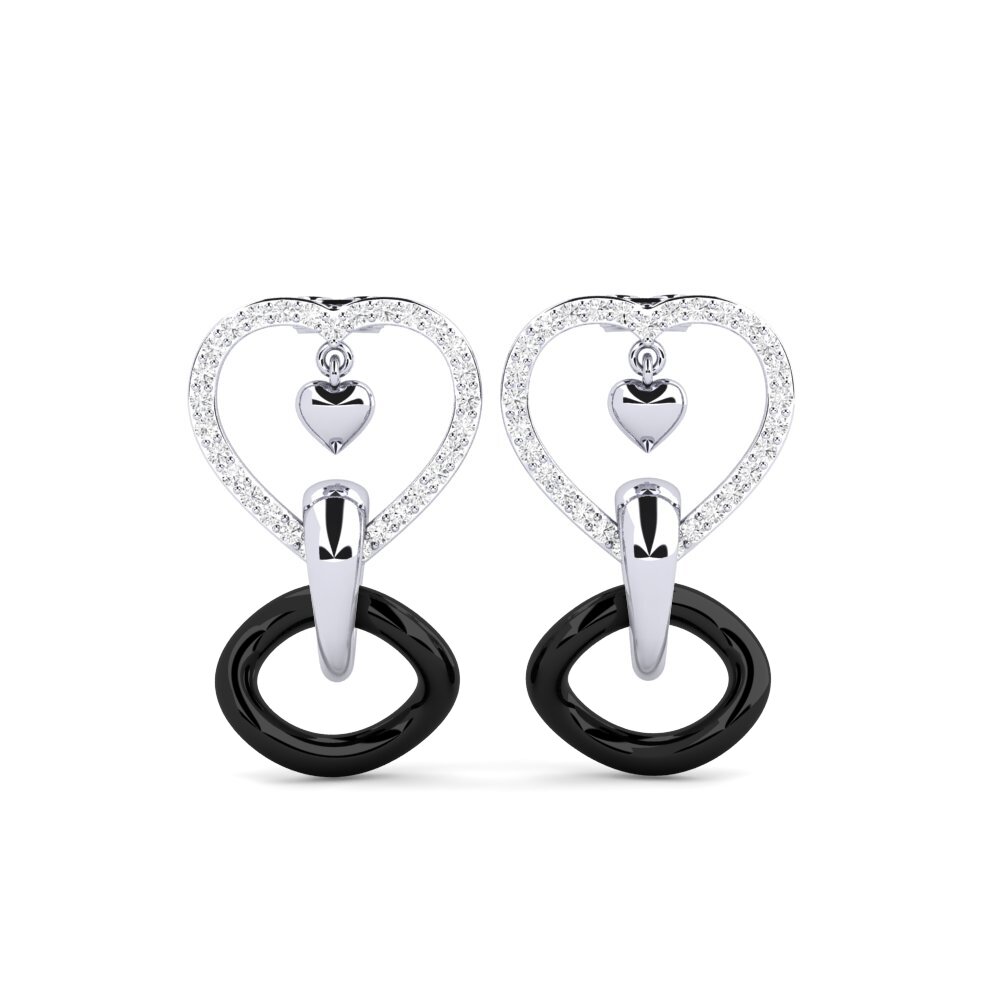 925 Prata de lei diamante-safira Brincos Feminino Stantlered