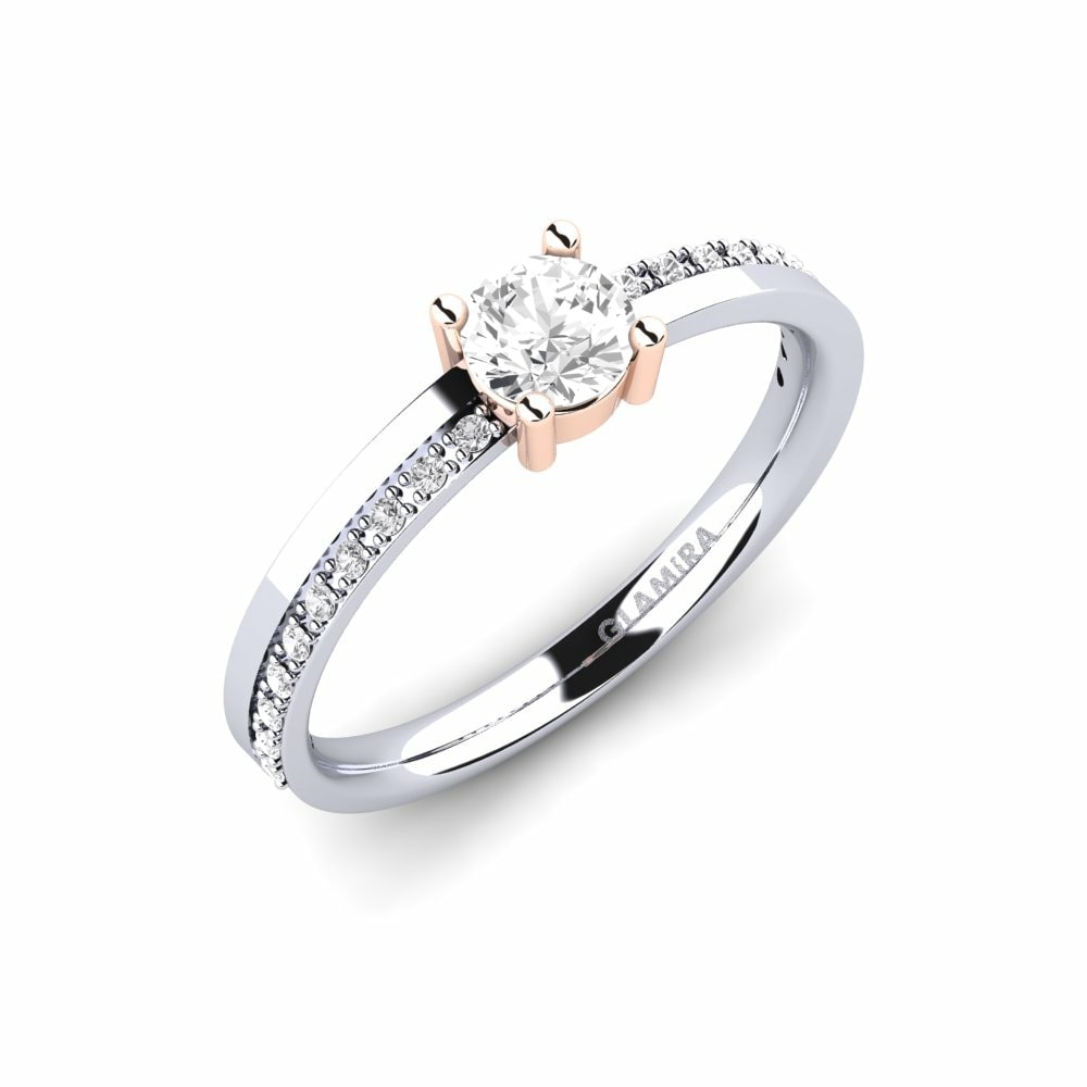 18k White & Rose Gold Engagement Ring Starila