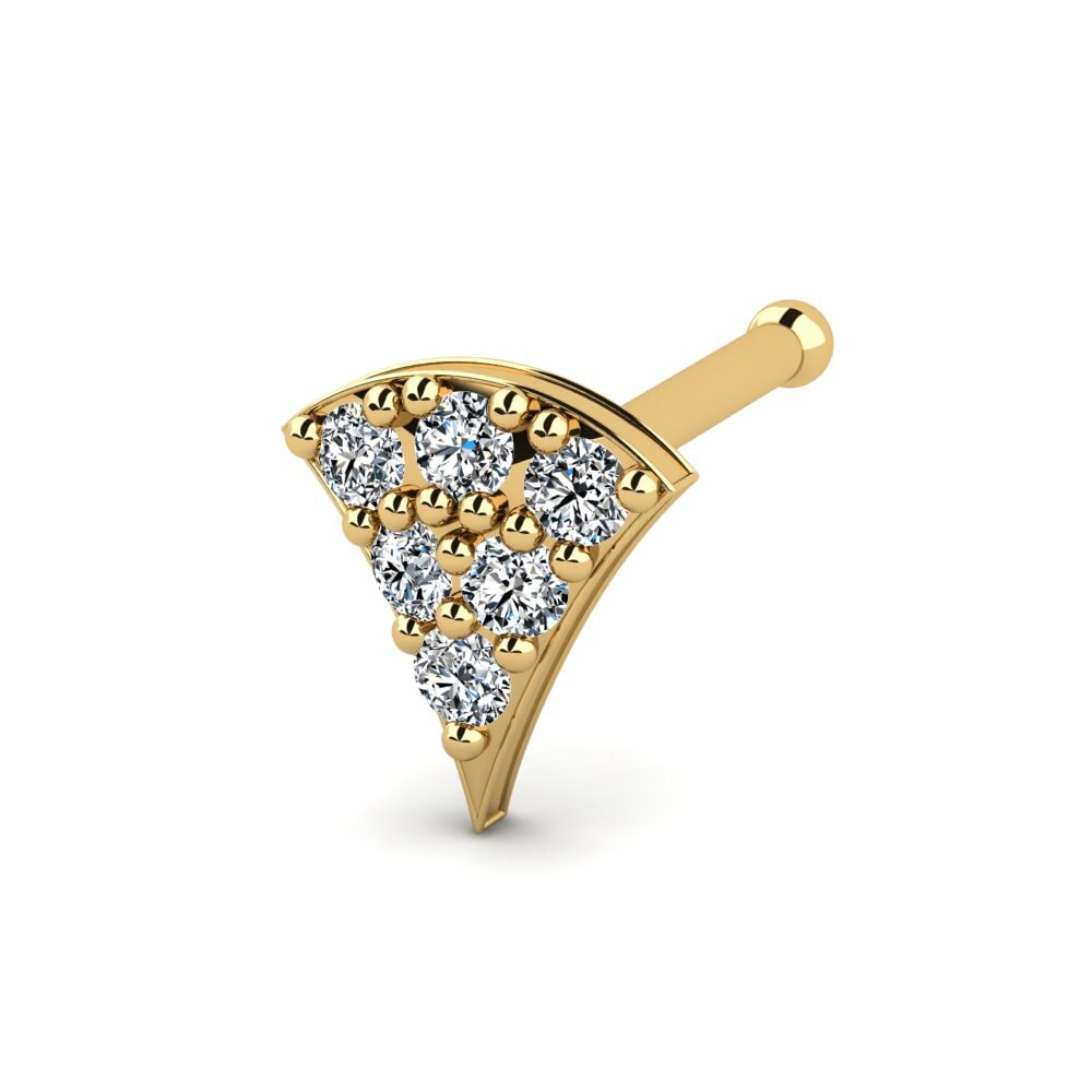 14K Geel Goud Neus Pin Starr