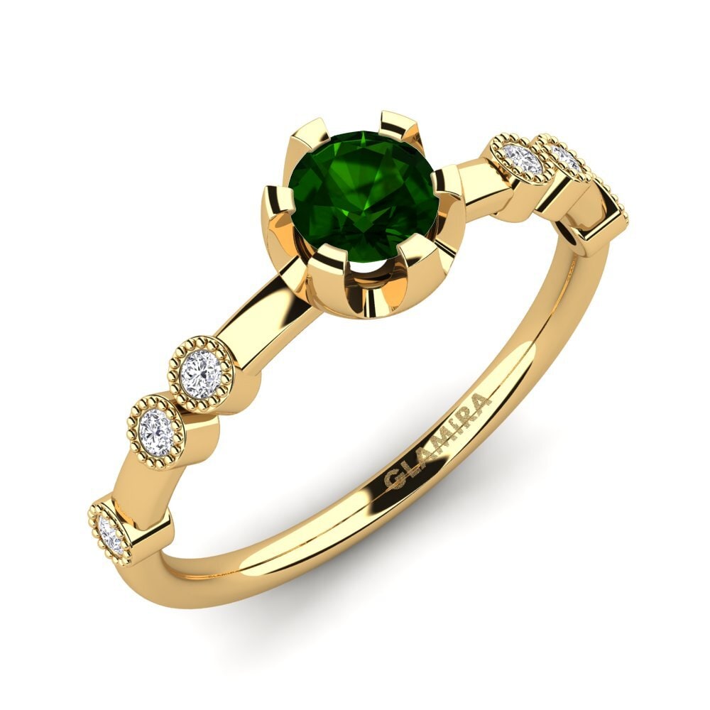 Green Tourmaline Engagement Ring Stasiya