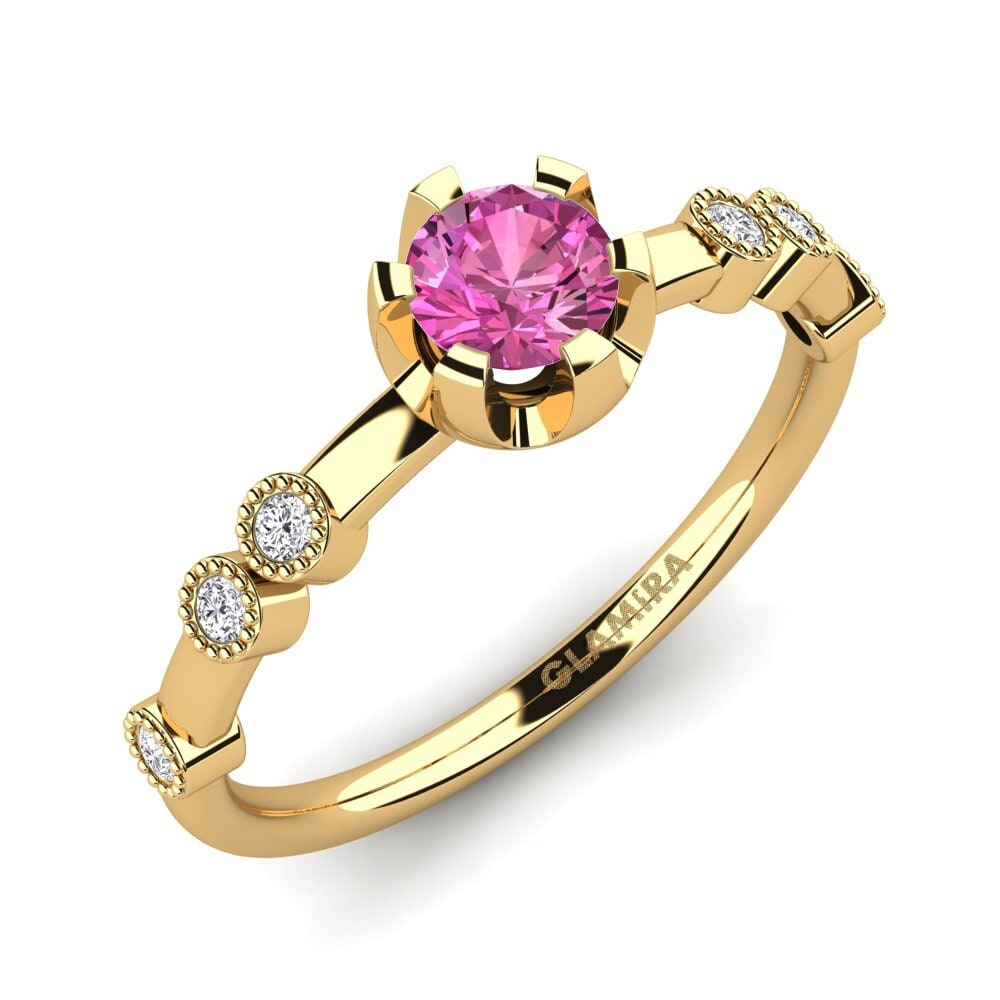 Pink Topaz Engagement Ring Stasiya