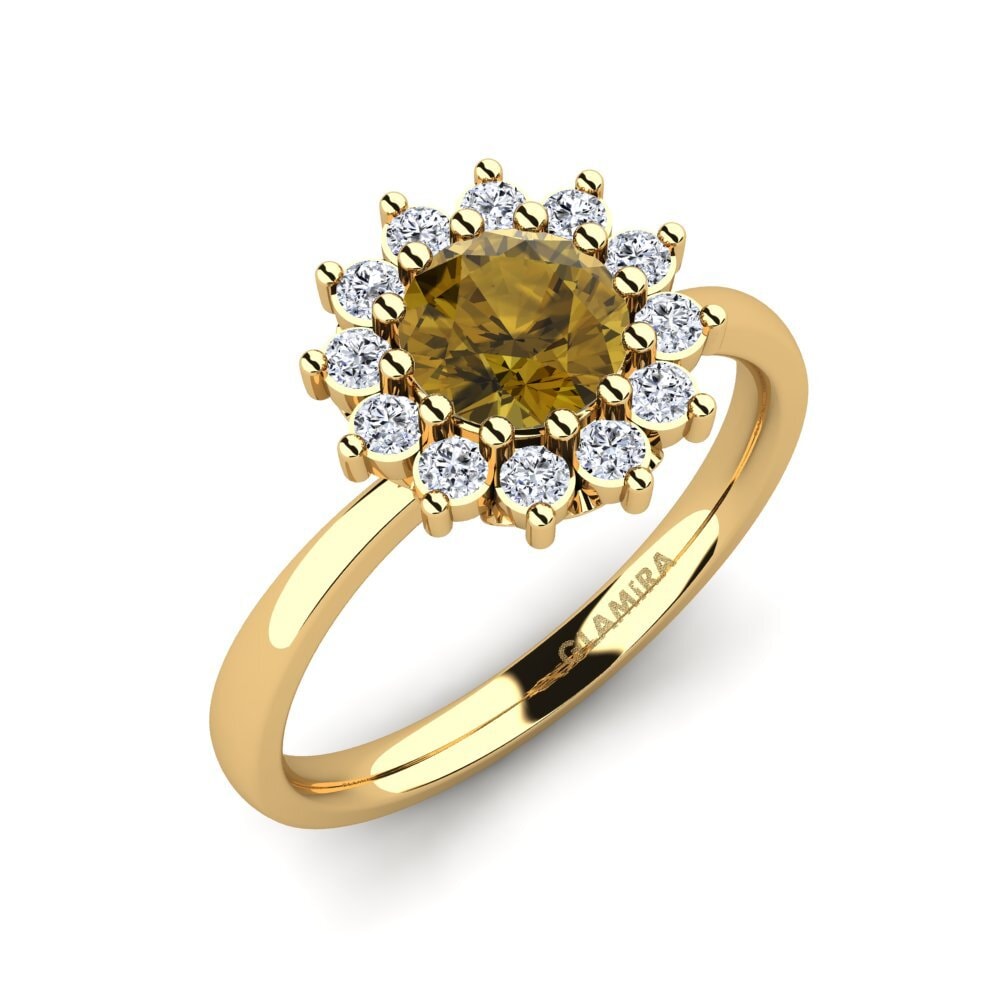 Brown Zircon Engagement Ring Staska