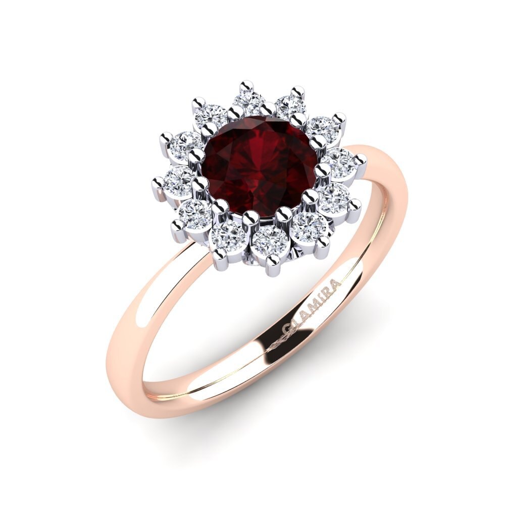 14ct Rose / White Gold Engagement Ring Staska