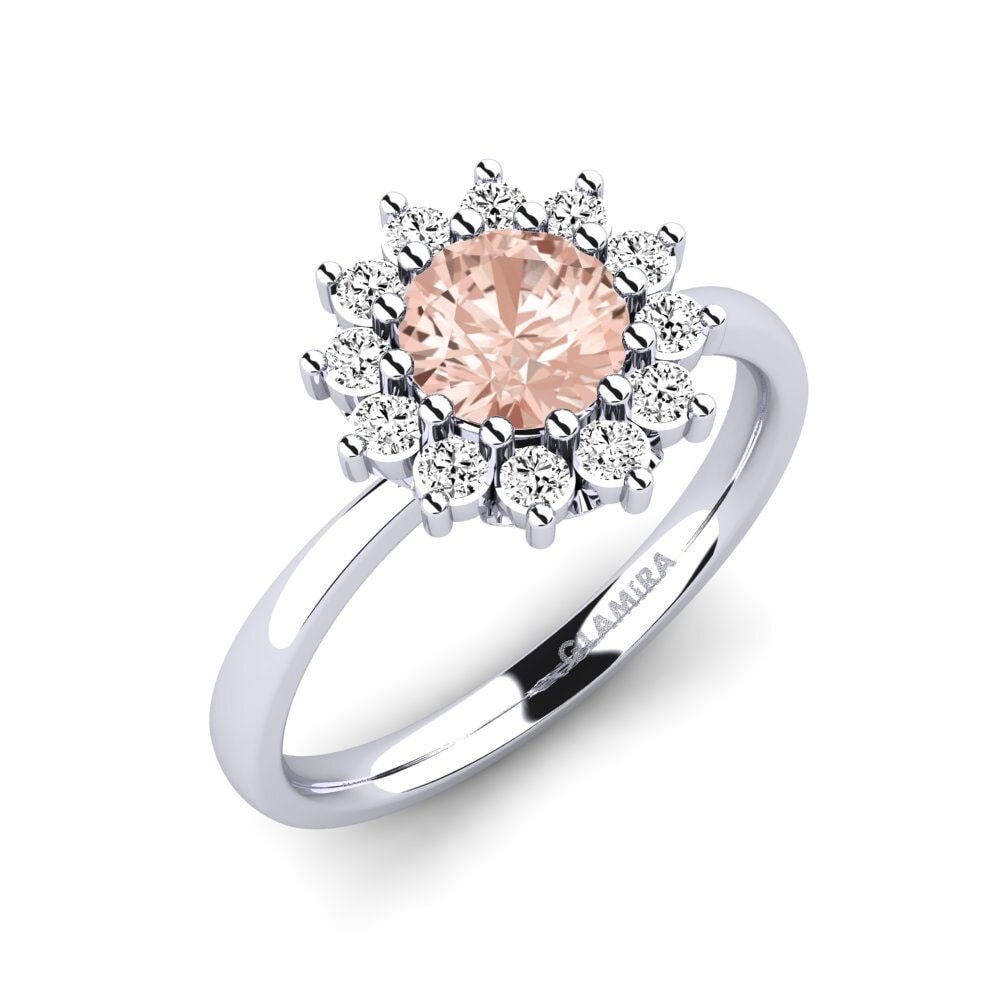 950 Platinum Morganite Engagement Ring Staska