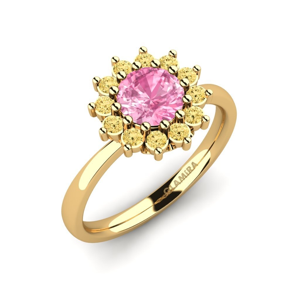 Zafiro Rosado Anillo de compromiso Staska
