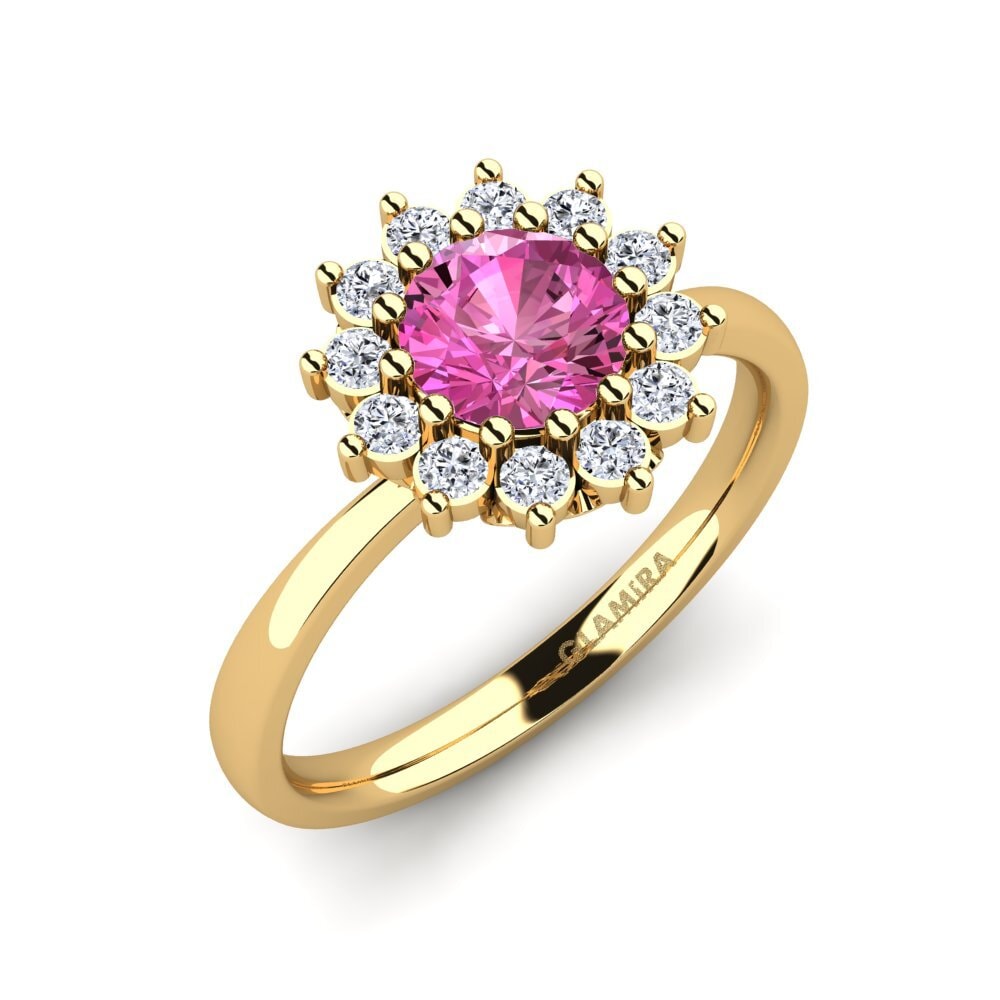 Pink Topaz Engagement Ring Staska