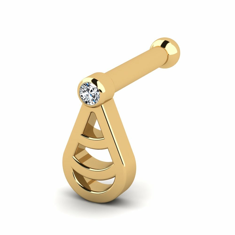 14K Geel Goud Neus Pin Stato