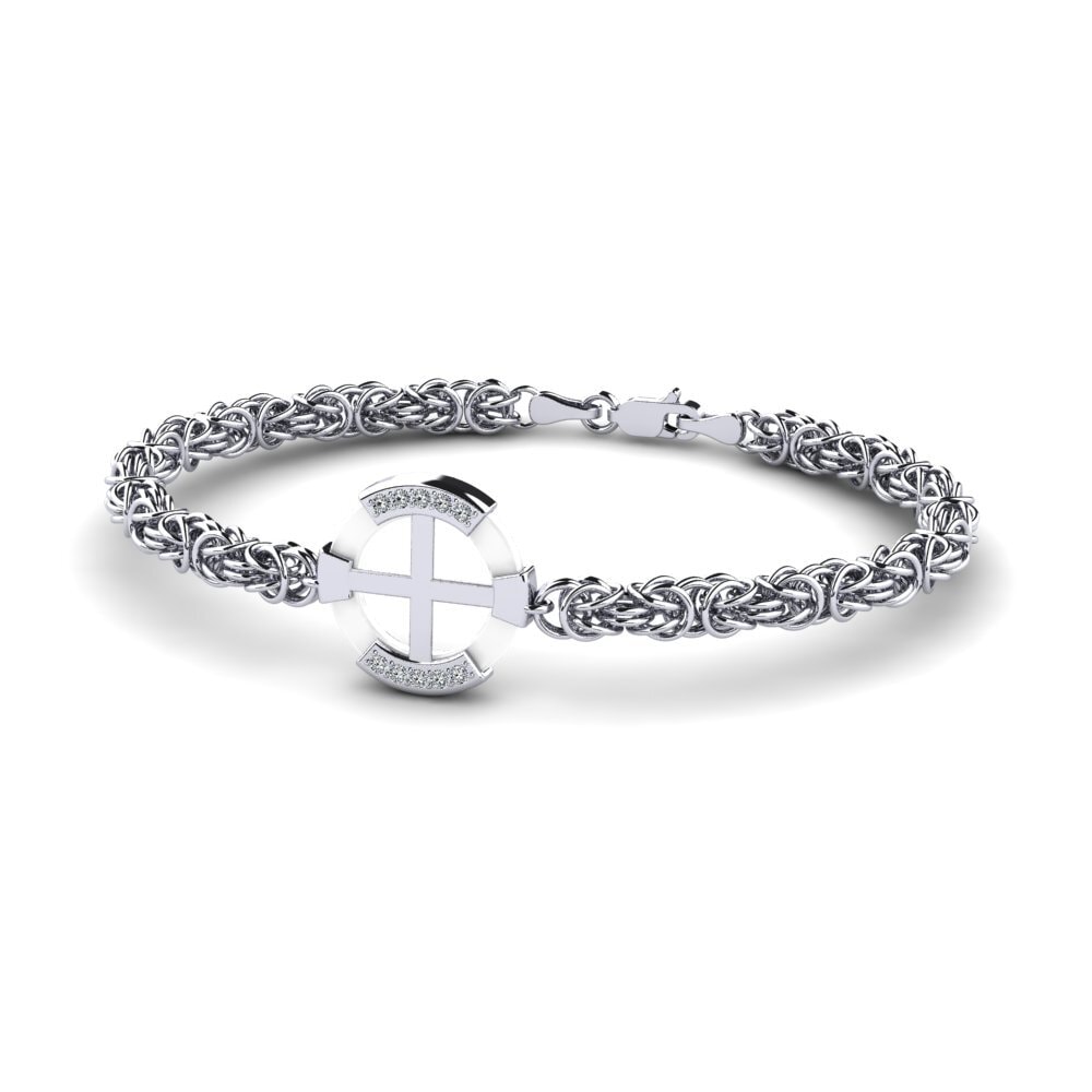 14ct White Gold Men's Bracelet Stauffer