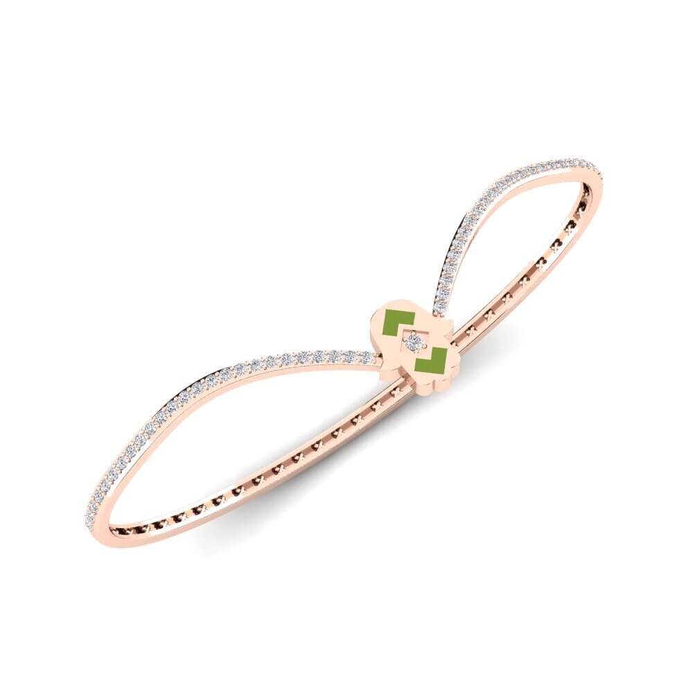 9k Oro Rosa Pulsera de palma Steeds