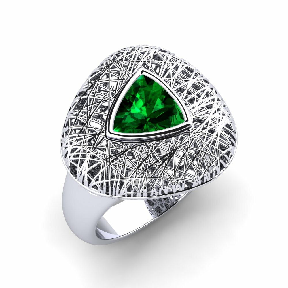 Groene Zirkoon Verlovingsring Stefania