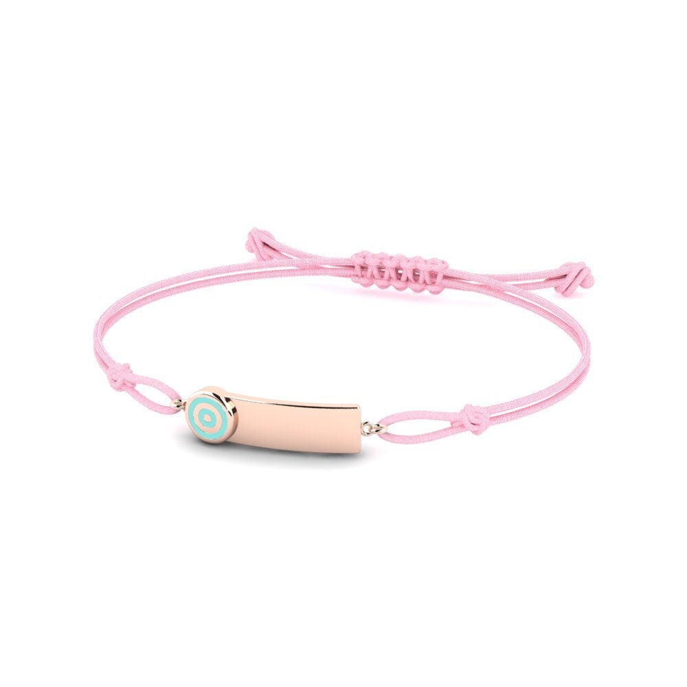Rotgold 375 Kinder Kordel-Armband Stelo
