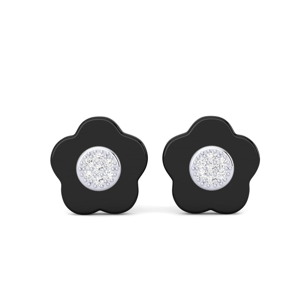 925 Prata de lei diamante-safira Brincos Feminino Step