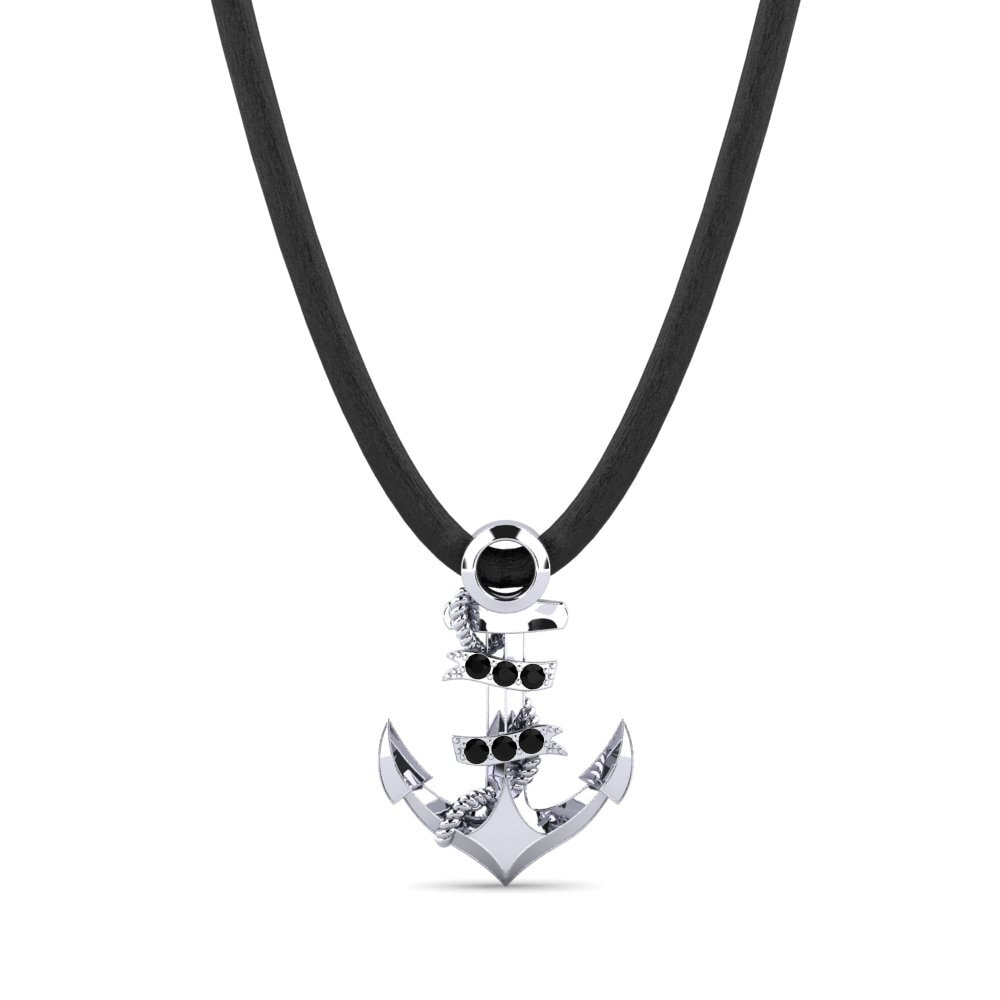 925 Prata de lei Ônix Negro Pingente masculino Steph