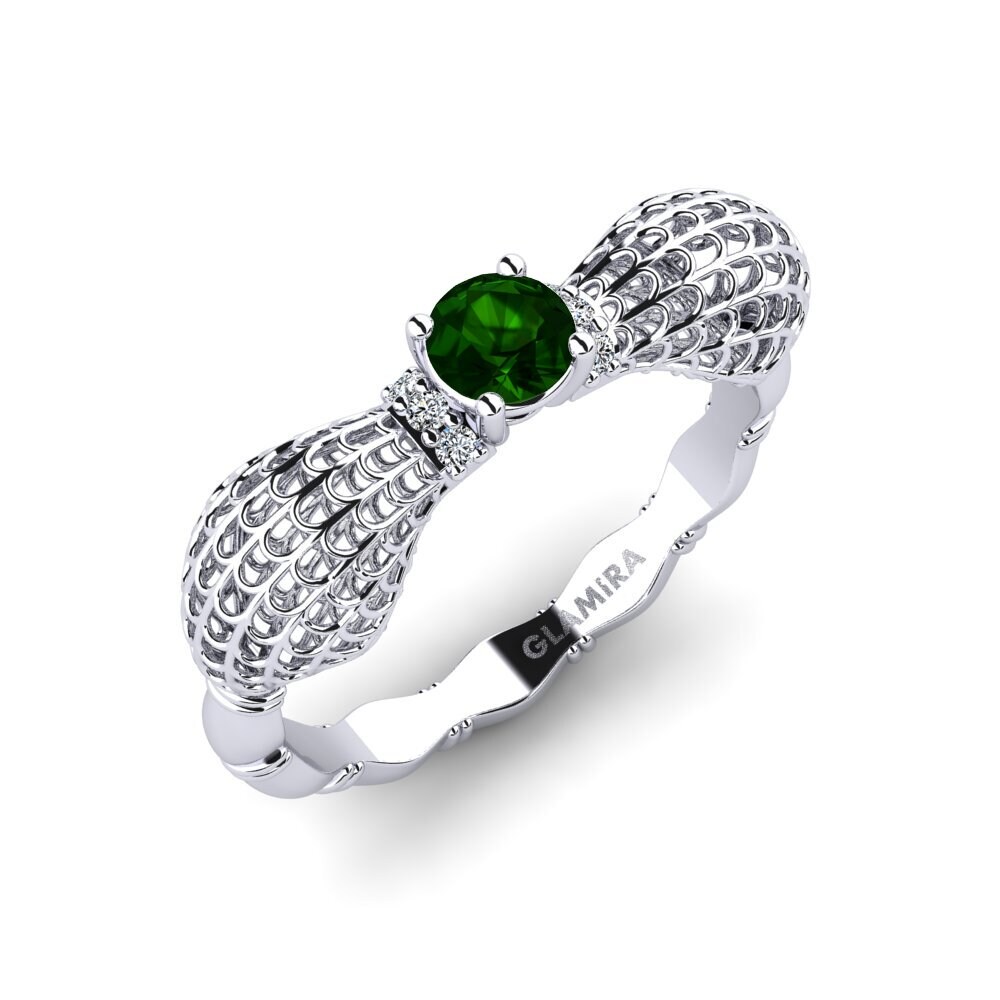 Green Tourmaline Engagement Ring Stephaine
