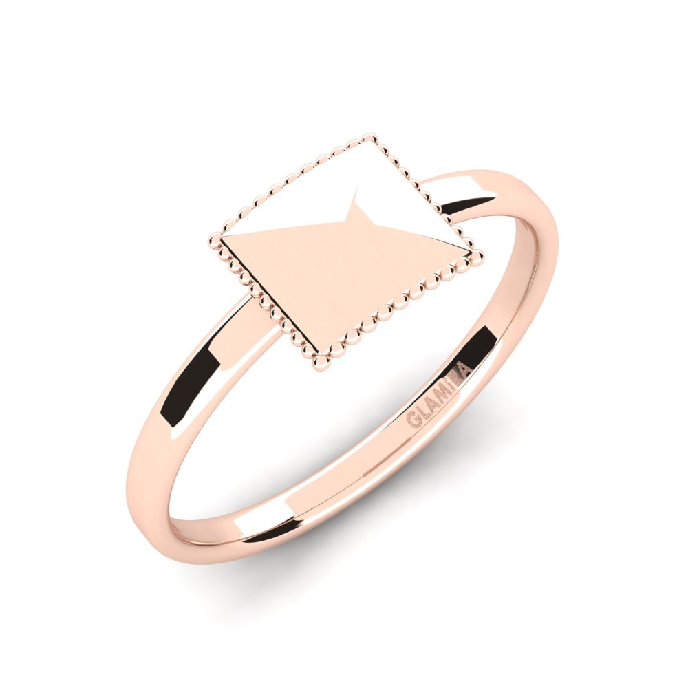 Oro Rosso 375 Anello Steplike