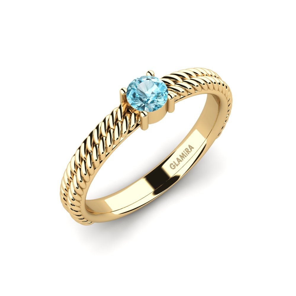 Zircon Bleu Bague de fiançailles Stevenka