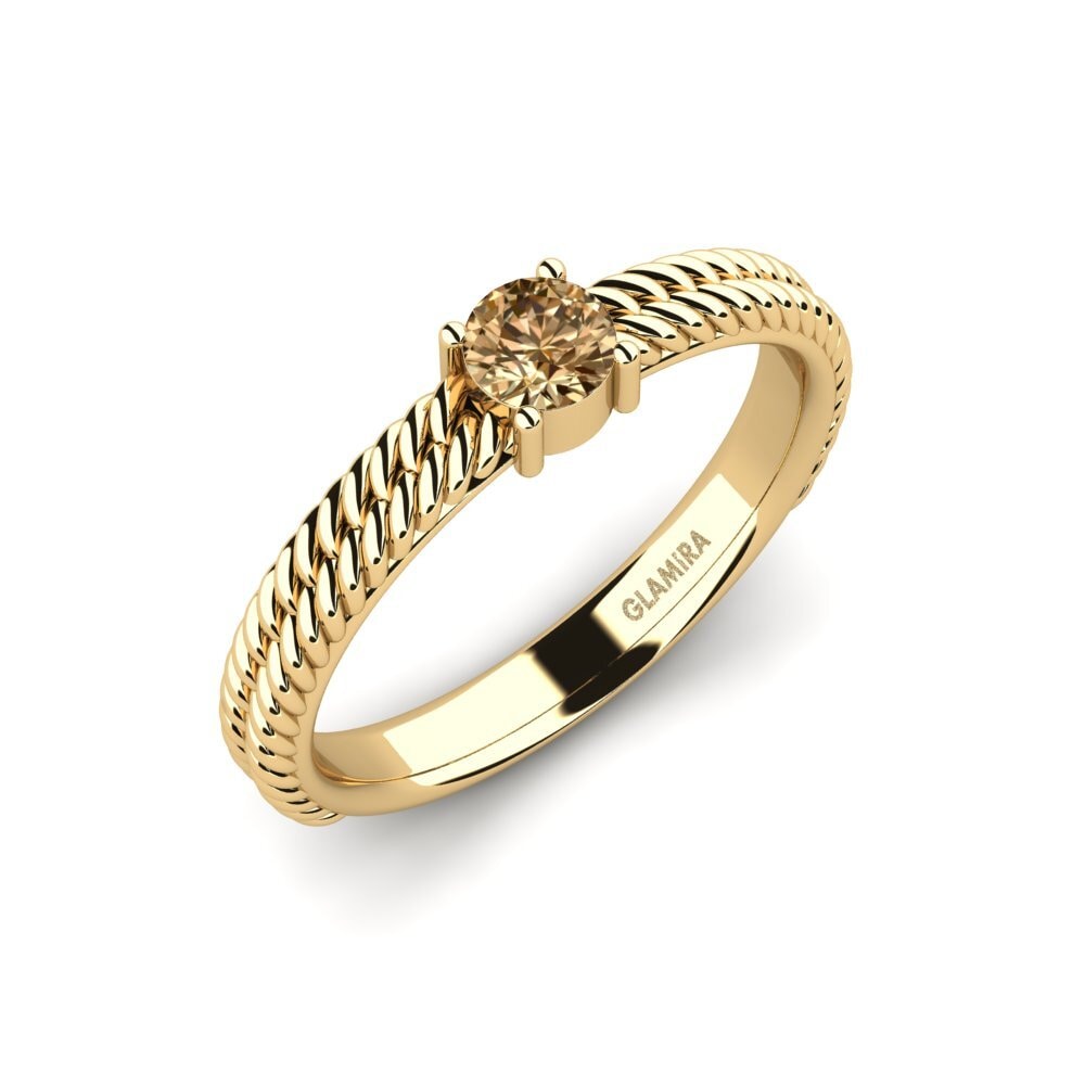 Diamante café Anillo de compromiso Stevenka