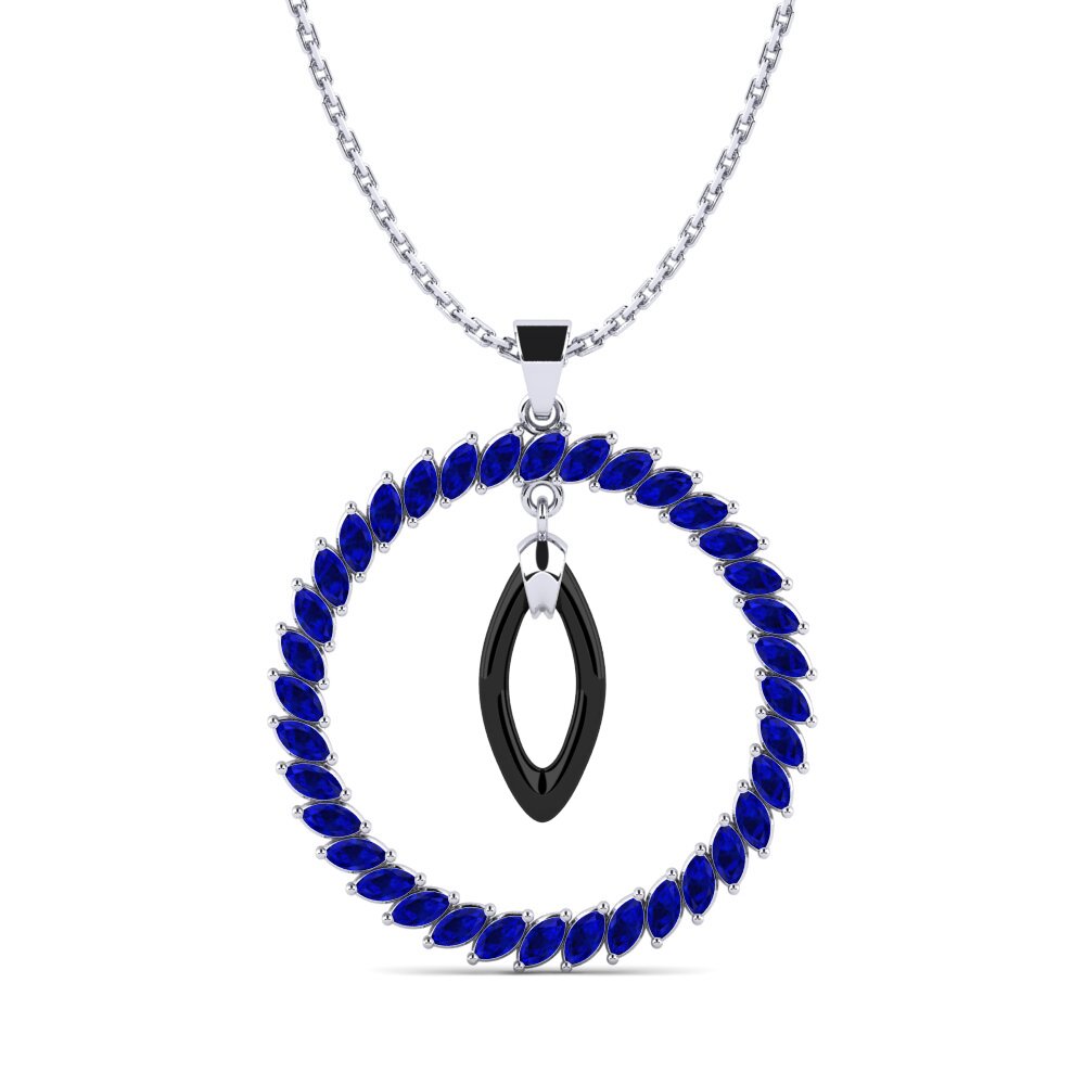 White Silver Sapphire Women's Pendant Stice
