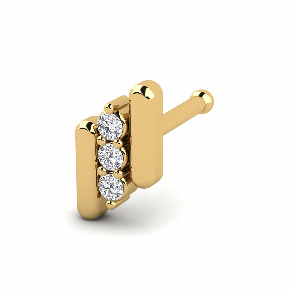Piercings Nariz Stiefel Oro Amarillo 585 Diamante