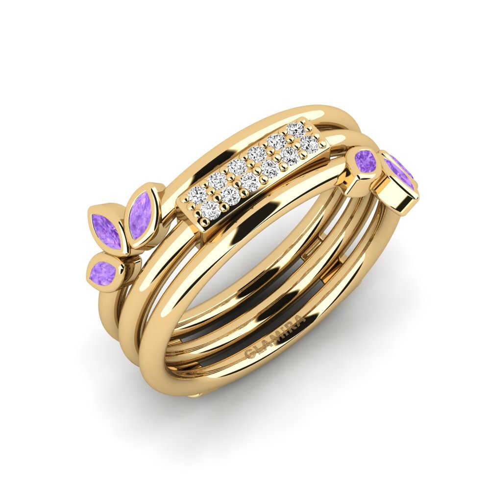 Amethyst Ring Stionsa - SET