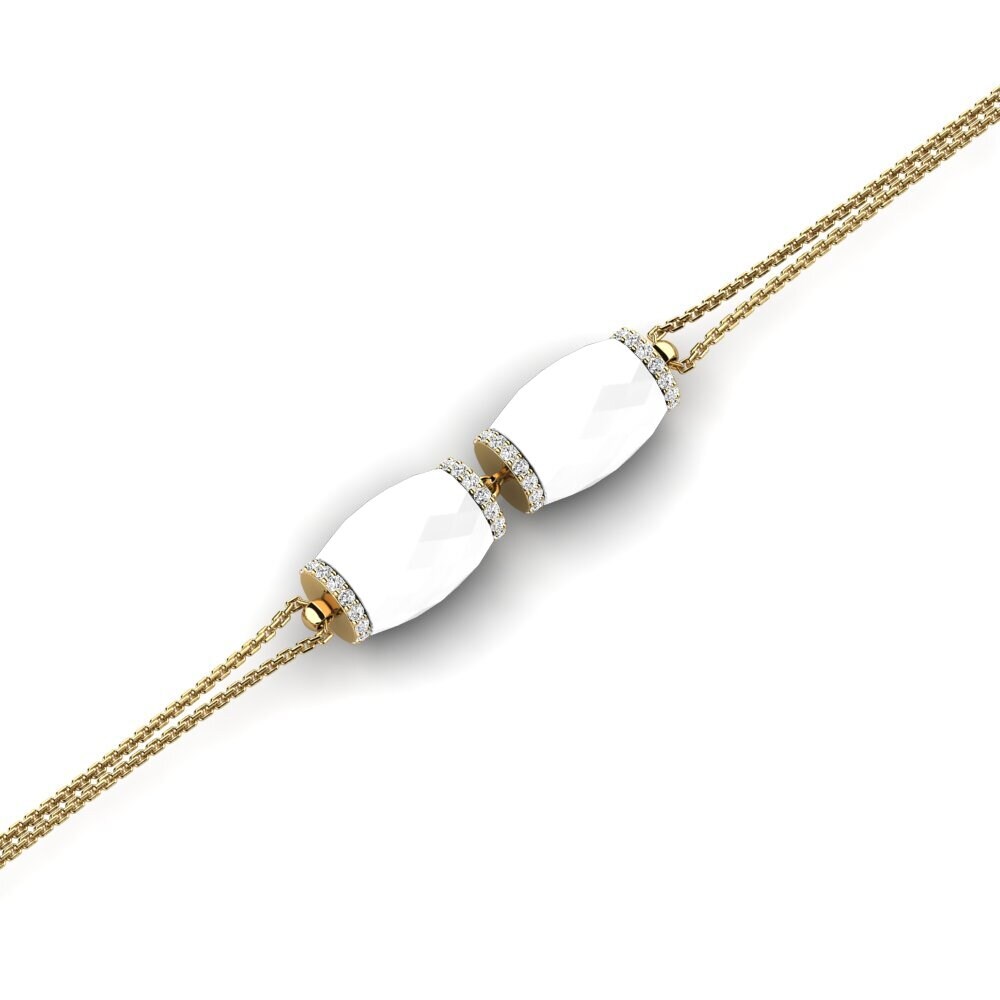 9k Oro amarillo Moissanita Pulsera de Mujer Stokley