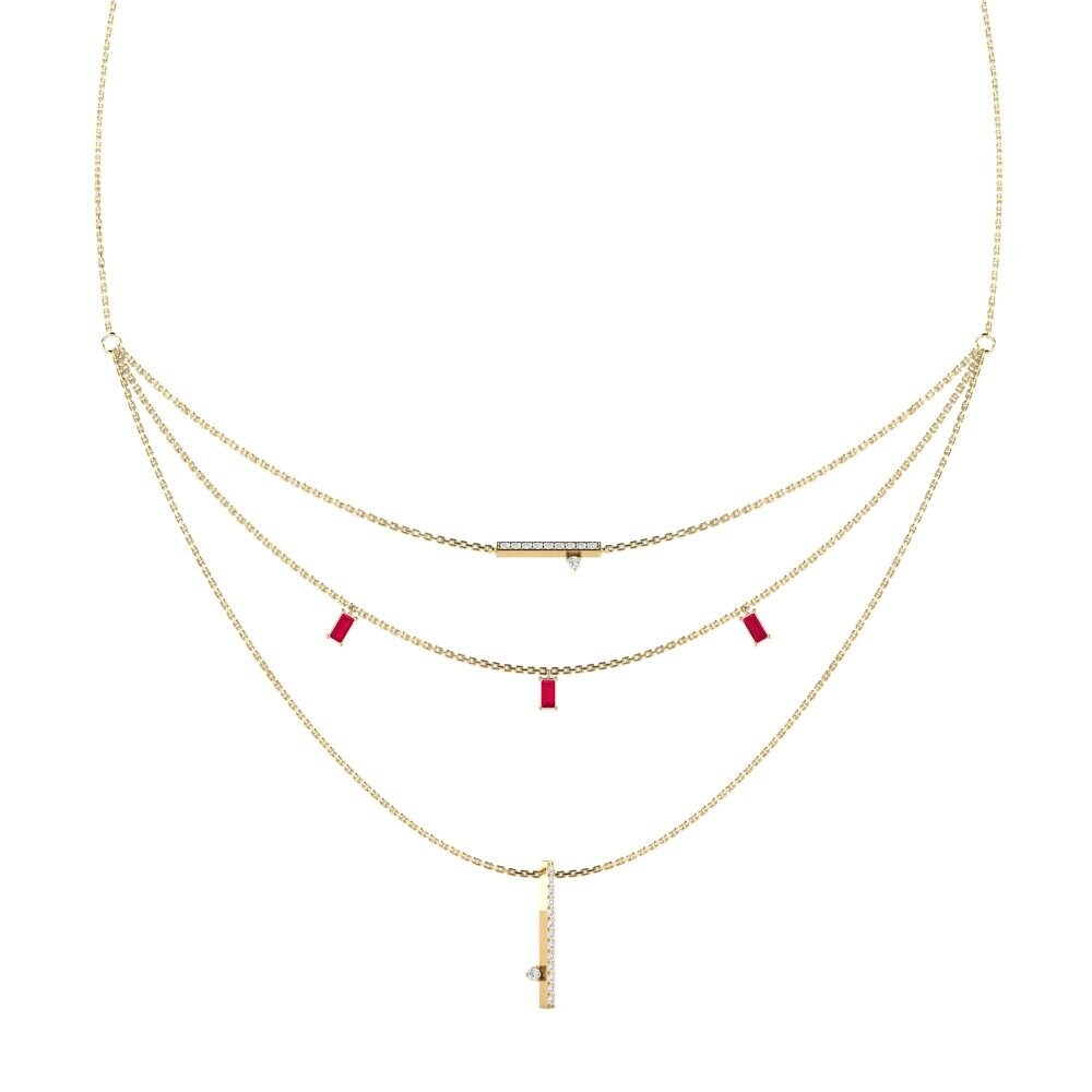 Ruby Women's Necklace Stoupat