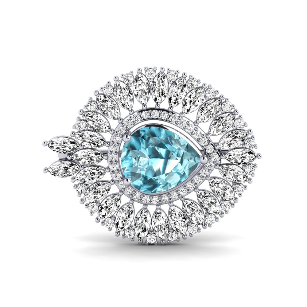 Circón Azul Broche Stowe