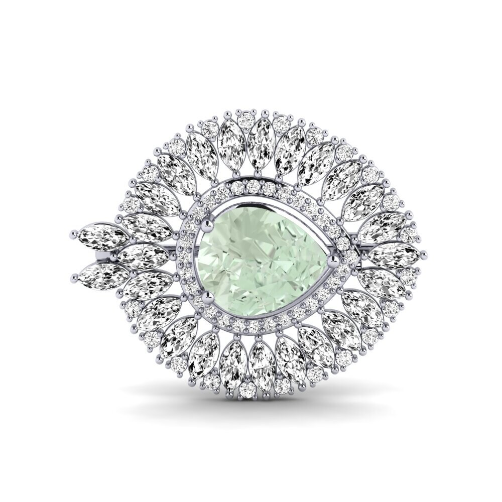 Amatista verde Broche Stowe