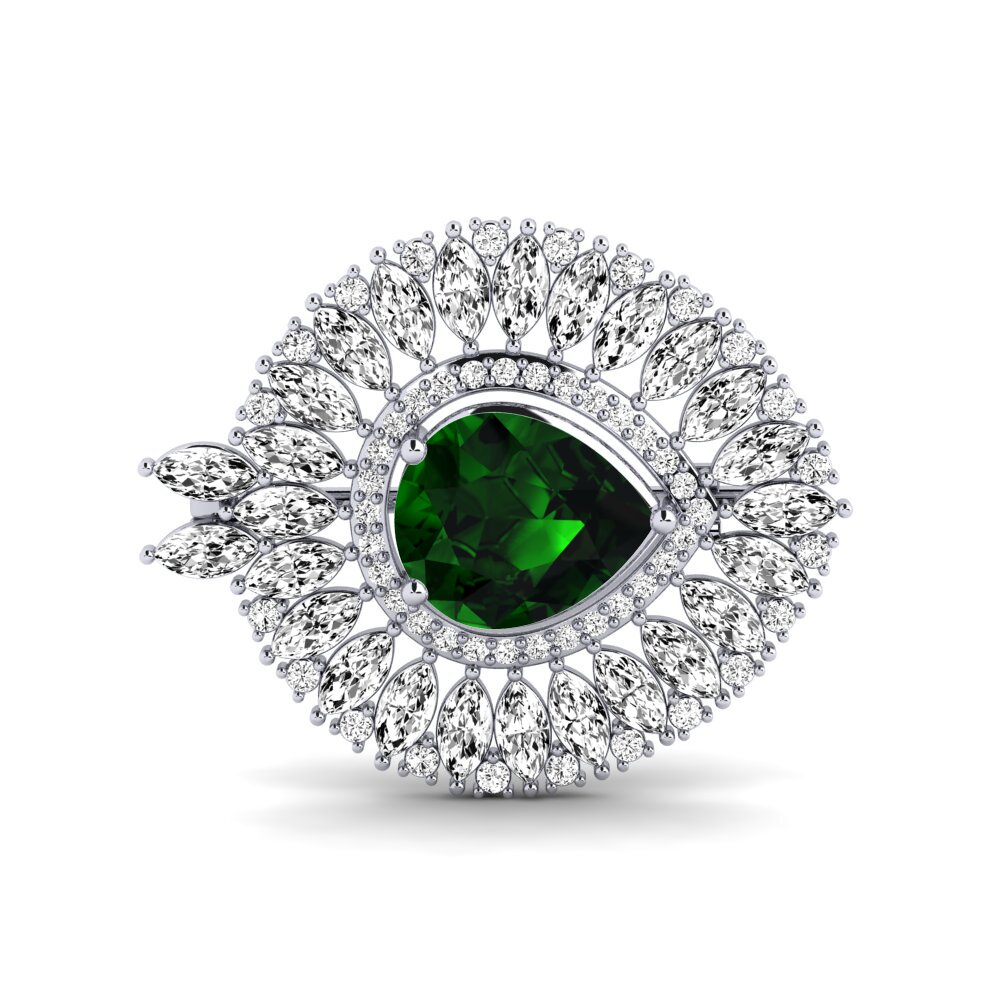 Turmalina verde Broche Stowe