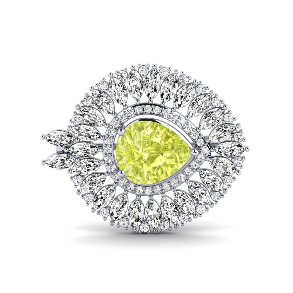 Lemon Quartz Brosch Stowe