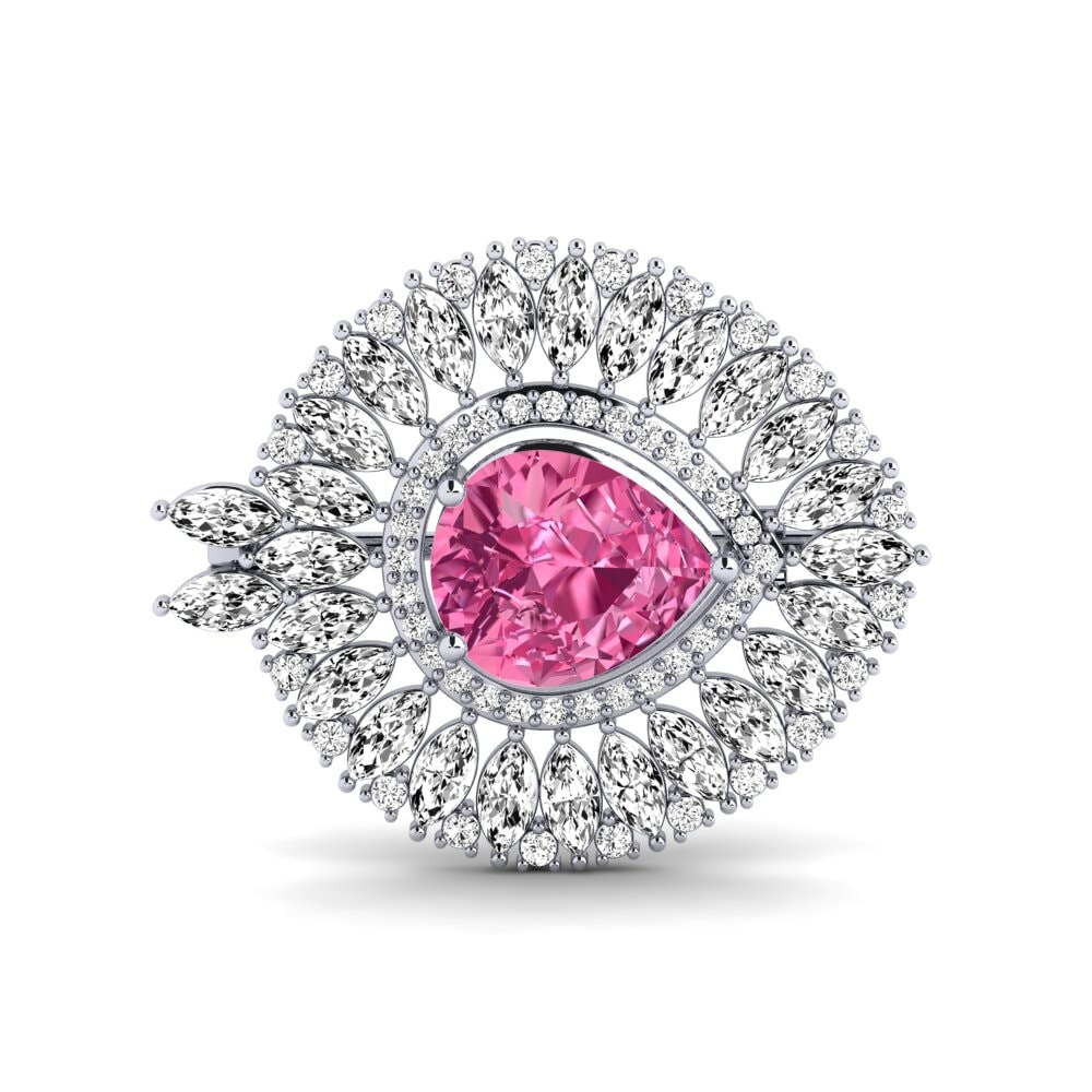 Turmalina rosa Broche Stowe
