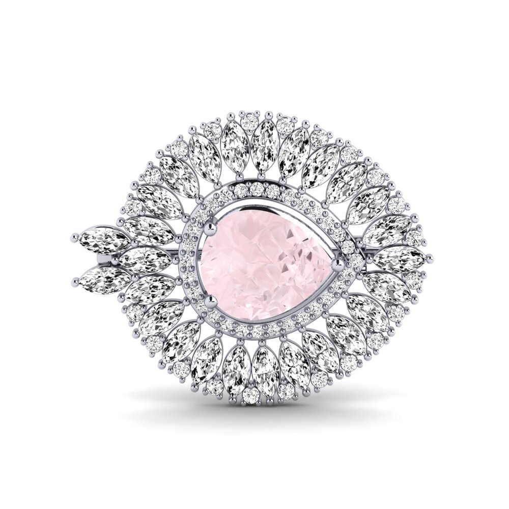Cuarzo rosa Broche Stowe