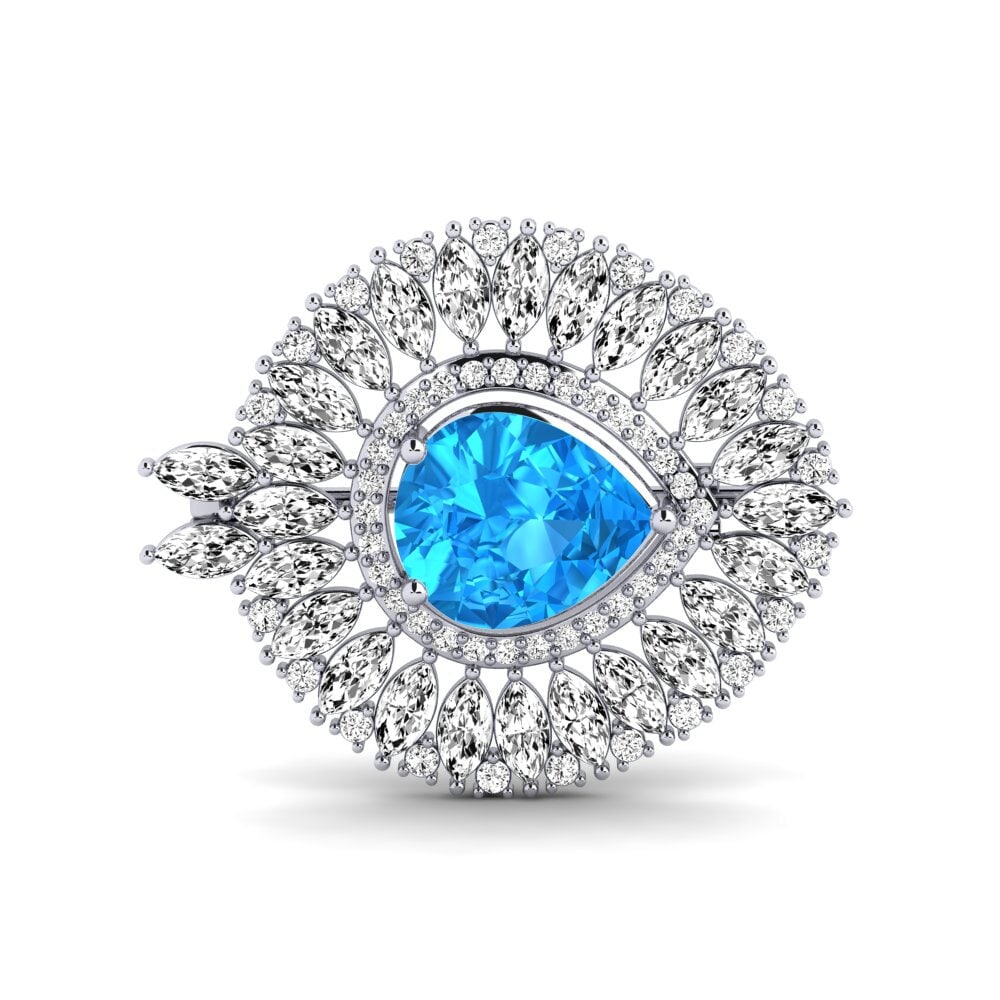 Topacio azul Broche Stowe