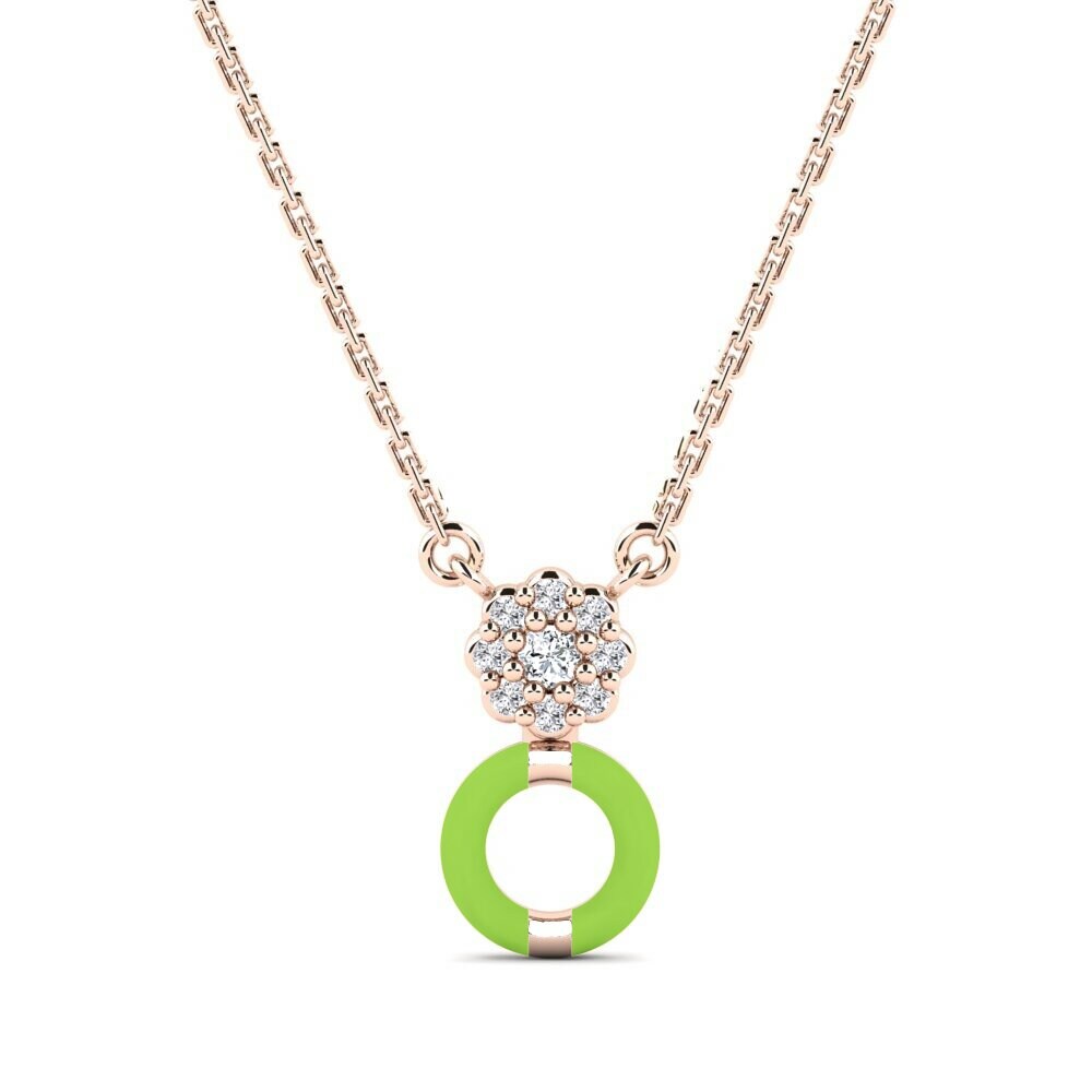 Vàng Hồng 18K Đá Zirconia Dây chuyền nữ Stratton