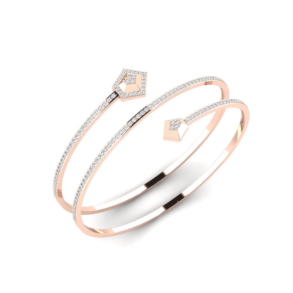 9k Oro Rosa Pulsera de Mujer Stratus