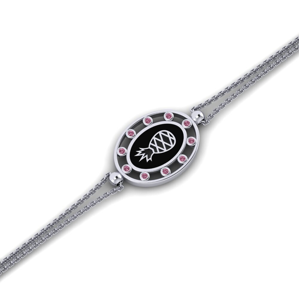 Rhodolite Garnet Women's Bracelet Stripy