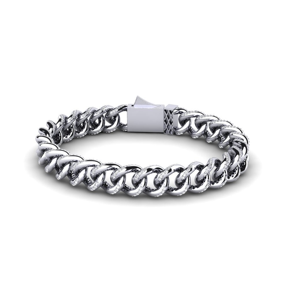 Zafiro blanco Pulsera de Mujer Strizzes