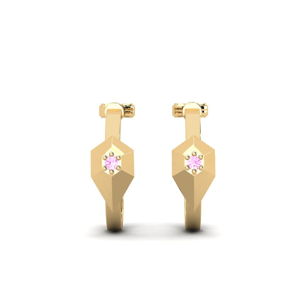 Pink Sapphire Women's Earring Stroomy