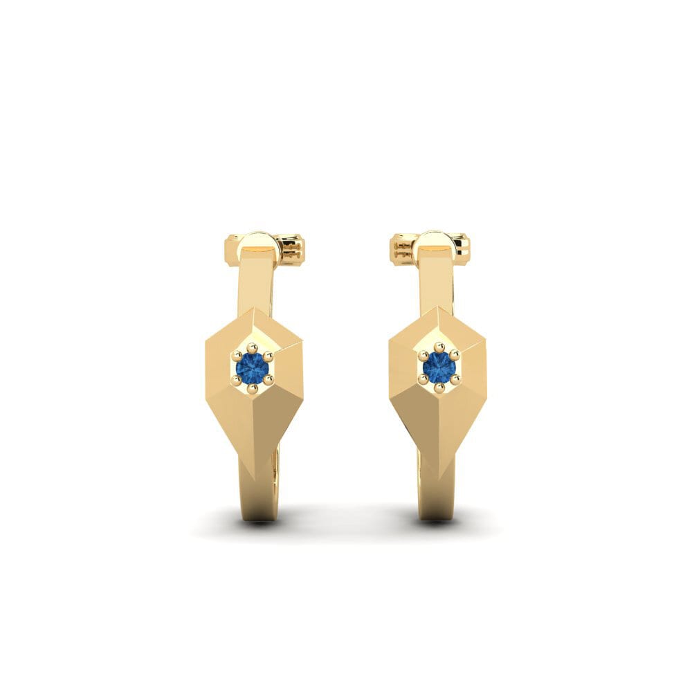 Dark Blue Zirconia Women's Earring Stroomy