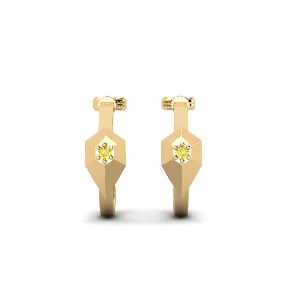 Yellow Sapphire Women's Earring Stroomy