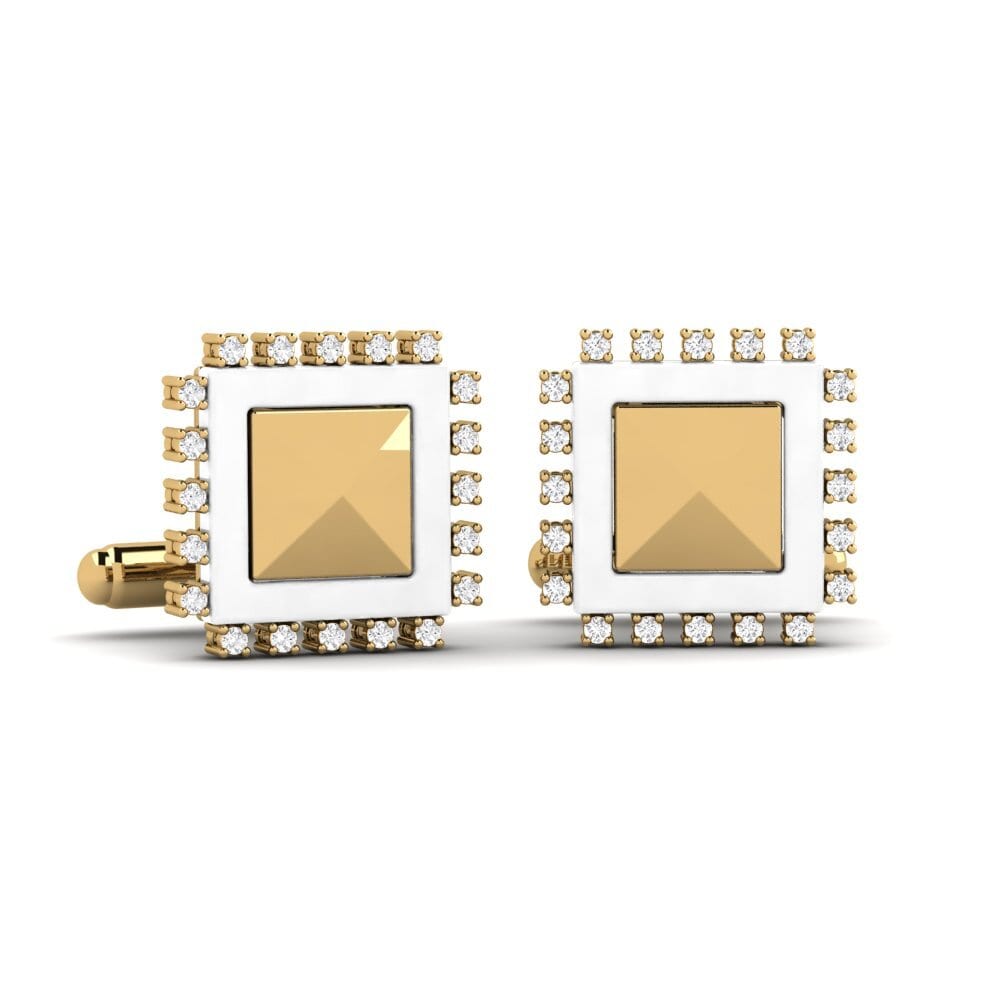 White sapphire Cufflink Strouth