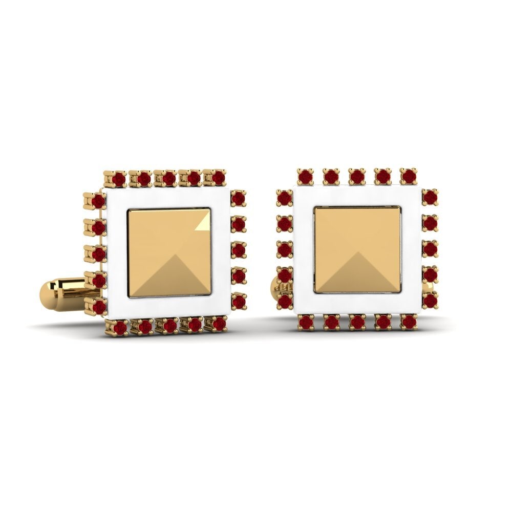 Red Zirconia Cufflink Strouth