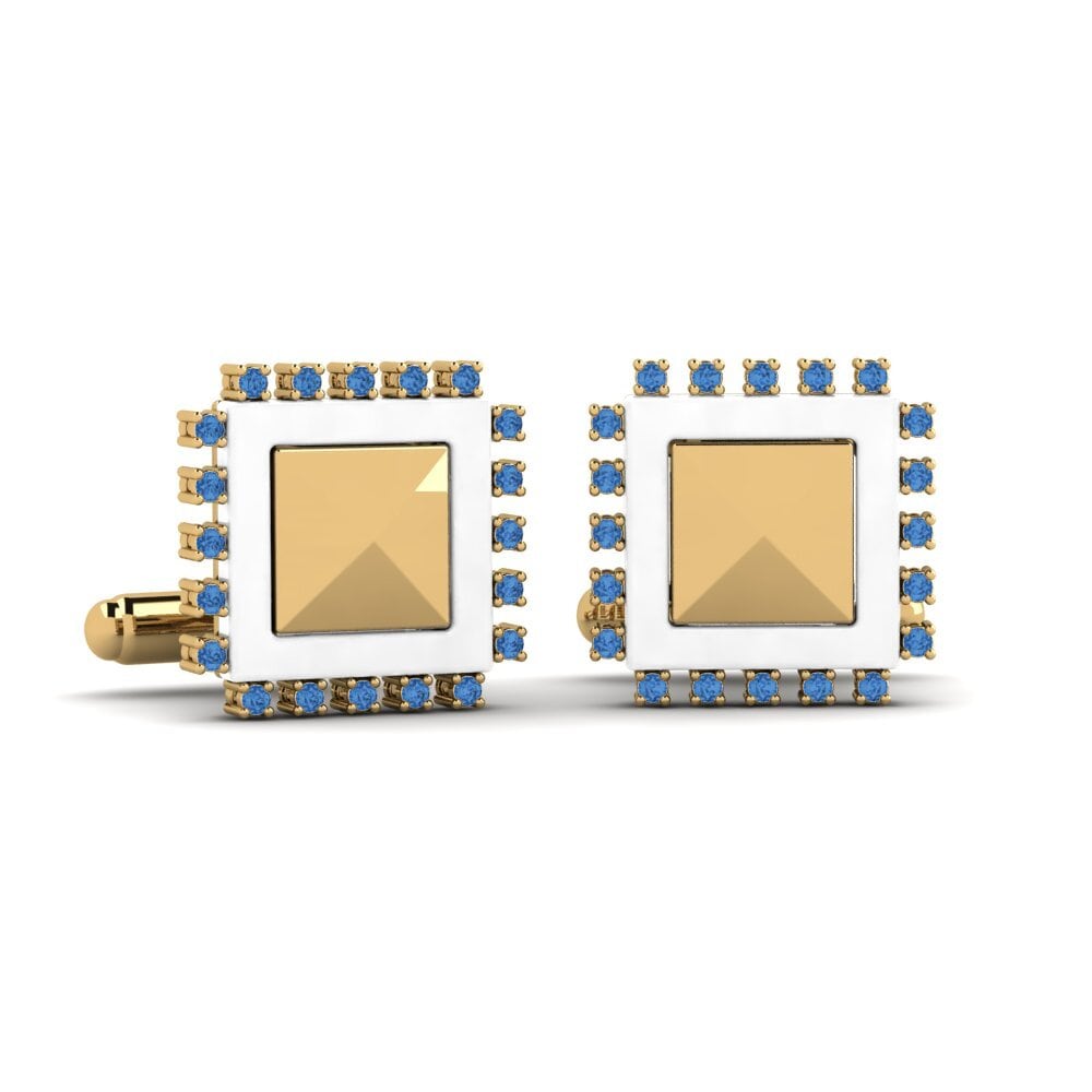 Dark Blue Zirconia Cufflink Strouth