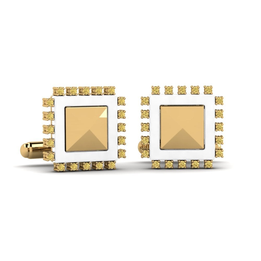 Yellow Diamond Cufflink Strouth