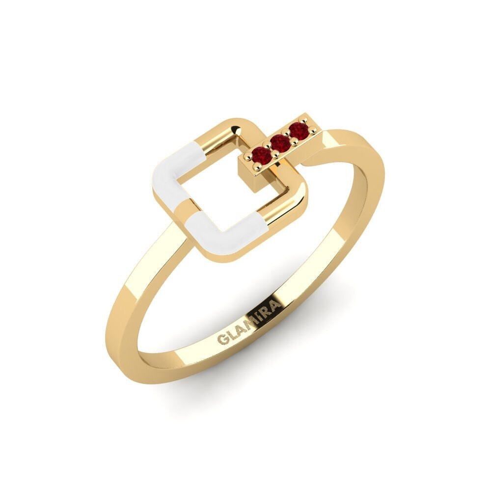 Red Zirconia Ring Structurally