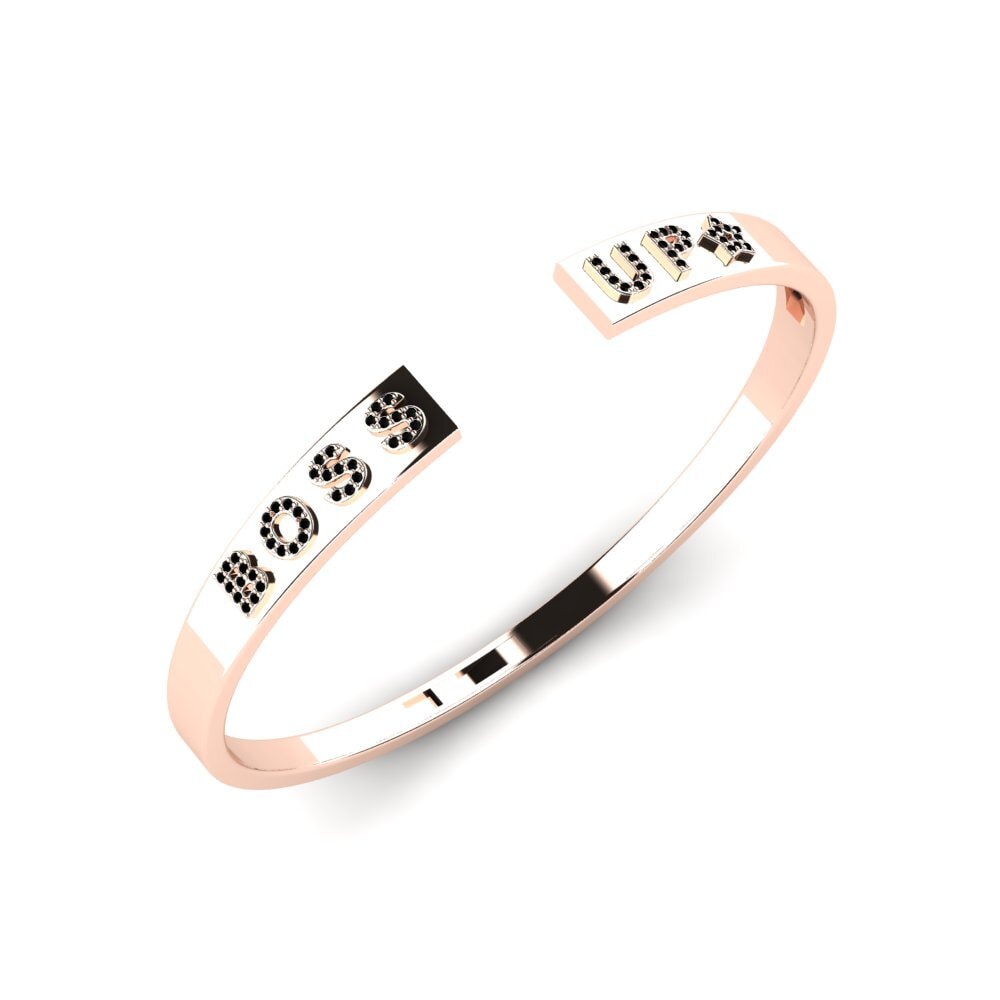 18k Oro Rosa Zafiro negro Pulsera para hombre Stukeley