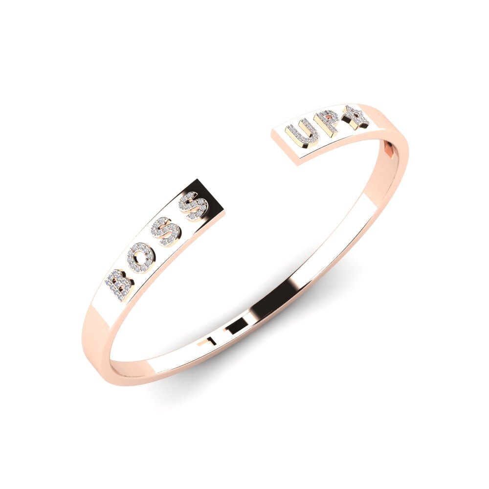 14ct Rose Gold Diamond Men's Bracelet Stukeley