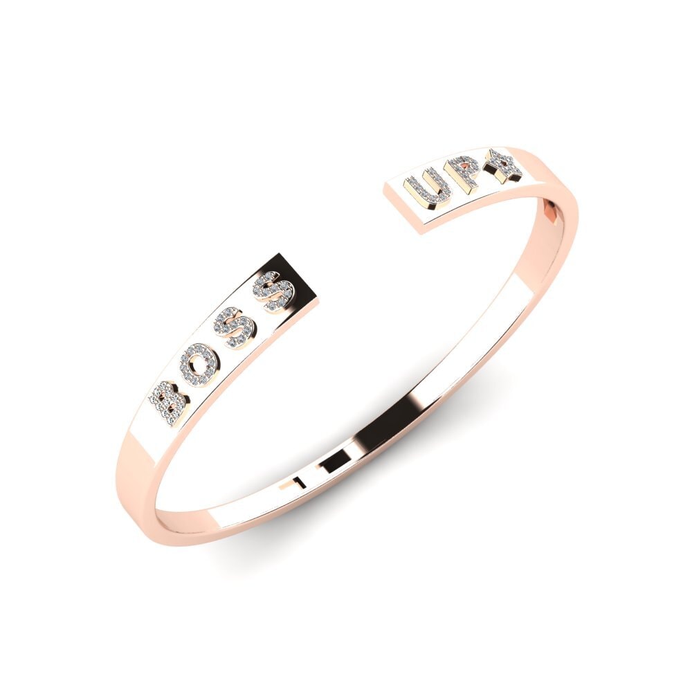 18k Oro Rosa Circonita Pulsera para hombre Stukeley