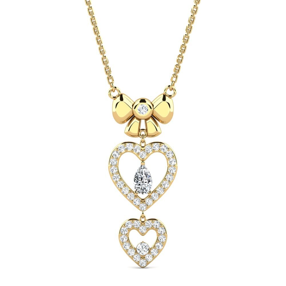 Or Jaune 375 Collier pour femme Stunkny